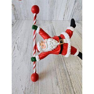 Vintage Santa acrobat unique pole candy cane Xmas tree